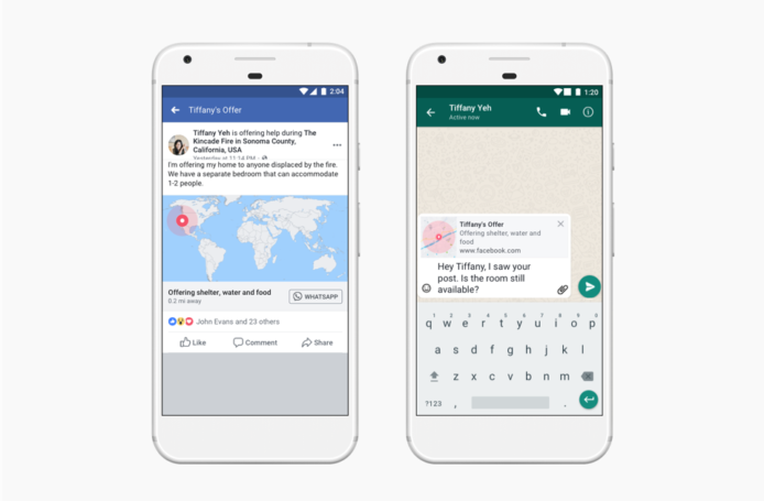 Facebook 更新「危機應對」功能　可透過 WhatsApp 聯絡對方