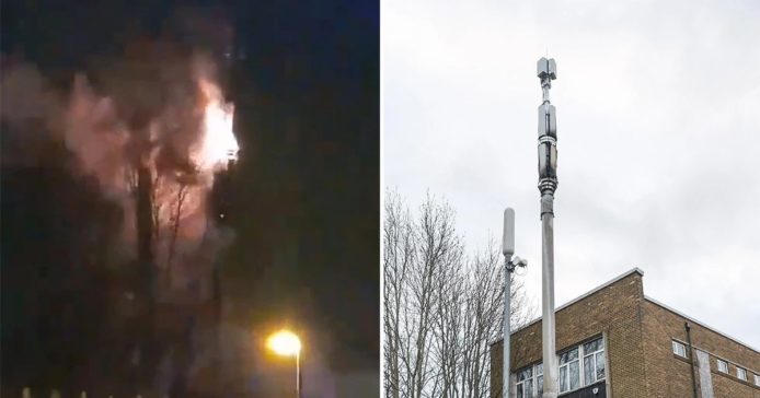 陰謀論者散佈虛假消息   英國 5G 發射塔遭縱火焚毀