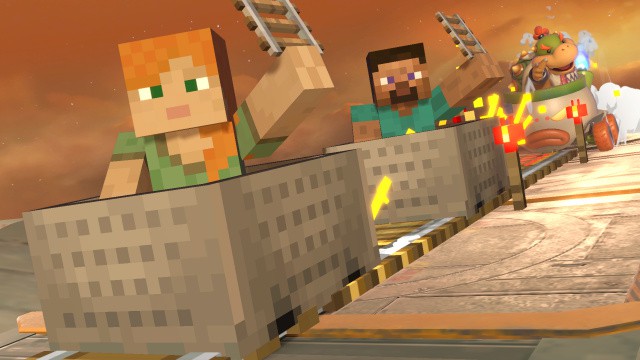 Minecraft 參戰任天堂明星大亂鬥　Steve 和 Alex 可在場地上堆石