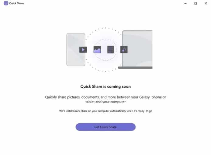 Samsung 手機 Quick Share 功能   短期內將支援 Windows 10