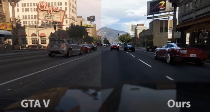 Intel 人工智能為 CG 畫面加上濾鏡　GTA V 畫面變得更像真實世界