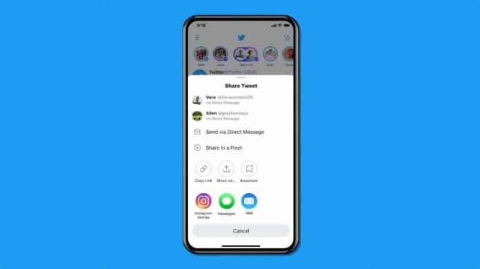 毋須先截圖再分享   Twitter 推帖文轉載 Instagram 功能
