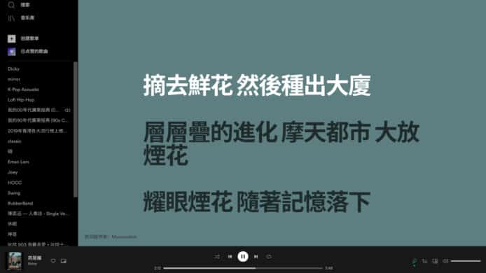 Spotify 實時歌詞功能   正式登陸各大程式平台