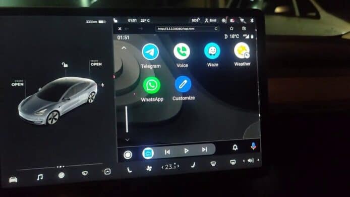 第三方 Android 程式 TeslAA   Tesla 車主可使用 Android Auto