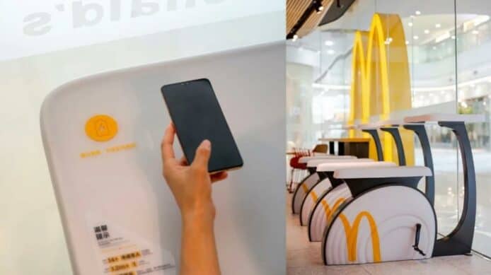 中國麥當勞引入充電單車　可以邊食邊做運動