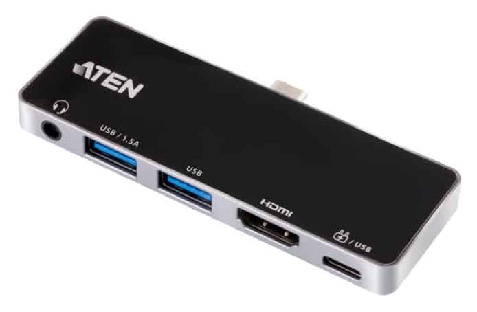 ATEN UH3238 4K 輸出 5 合 1 USB-C 便攜式筆電轉接器