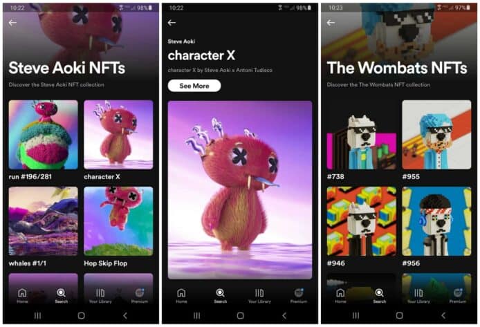 Spotify 測試新功能   讓音樂人展示 NFT 作品