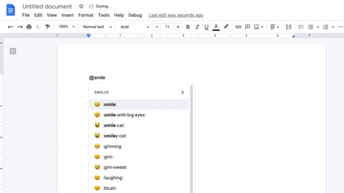 Google Docs 功能更新   追加 Emoji 表情符號快捷鍵