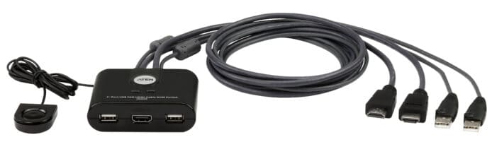 ATEN CS22HF 2-Port HDMI USB　雙腦齊用一鍵輕鬆切換