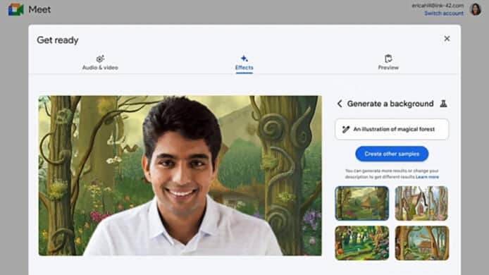 Google Meet 測試新功能   文字轉圖像 AI 生成虛擬背景