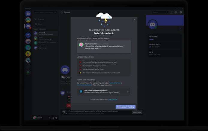 Discord 修改管理制度　犯規者會獲警告而非直接封鎖帳戶